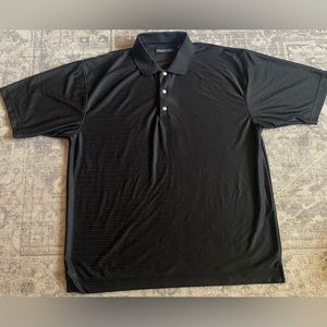 PGA Tour Golf Men's Polo Shirt Short Sleeve Black Size 2XL XXL